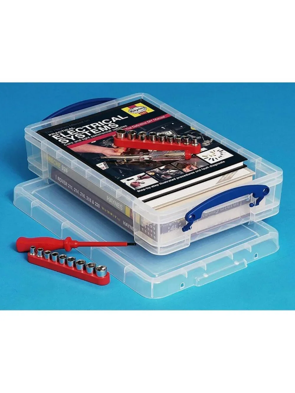 Clear Plastic Storage Boxes with Snap Lid & Clip Lock Handles - 4 Liter, 10 Pack